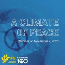 A Climate of Peace. Webinar on November 7, 2020.