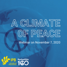 A Climate of Peace. Webinar on November 7, 2020.