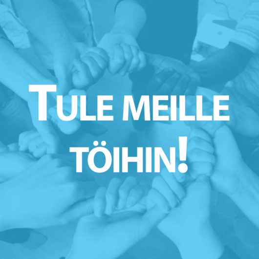 Kuvassa lukee: Tule meille töihin!